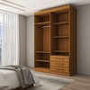 Guarda-Roupa Solteiro Real 4 Portas 3 Gavetas com Espelho 100% Mdf Cinamomo - Panorama Móveis