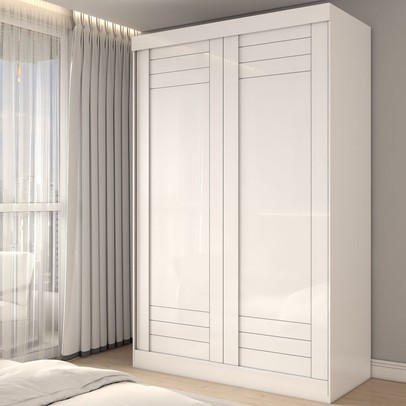 Guarda-Roupa Solteiro Legado 2 Portas 2 Gavetas 100% Mdf Branco - Panorama Móveis