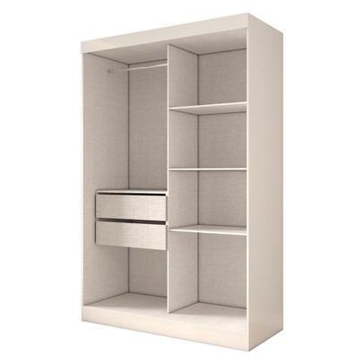 Guarda-Roupa Solteiro Legado 2 Portas 2 Gavetas 100% Mdf Branco - Panorama Móveis