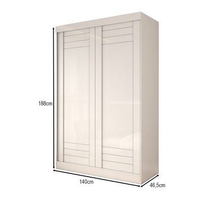 Guarda-Roupa Solteiro Legado 2 Portas 2 Gavetas 100% Mdf Branco - Panorama Móveis