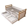 Cama Infantil Bicama Tesouro 2 Gavetas 100% Mdf Branco Brilho/Amêndoa - Panorama Móveis