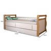 Cama Infantil Bicama Tesouro 2 Gavetas 100% Mdf Branco Brilho/Amêndoa - Panorama Móveis