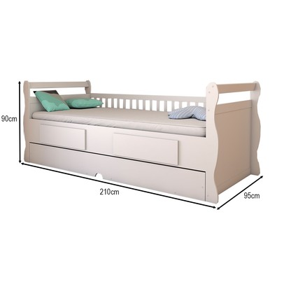 Cama Infantil Bicama Tesouro 2 Gavetas 100% Mdf Branco - Panorama Móveis