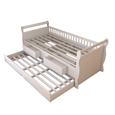 Cama Infantil Bicama Tesouro 2 Gavetas 100% Mdf Branco - Panorama Móveis