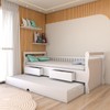 Cama Infantil Bicama Tesouro 2 Gavetas 100% Mdf Branco - Panorama Móveis