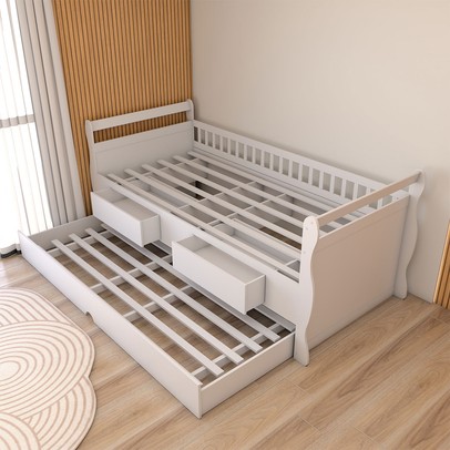 Cama Infantil Bicama Tesouro 2 Gavetas 100% Mdf Branco - Panorama Móveis