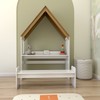 Mesa Infantil Casinha Montessoriana com Banco 100% Mdf Branco Brilho/Amêndoa - Panorama Móveis