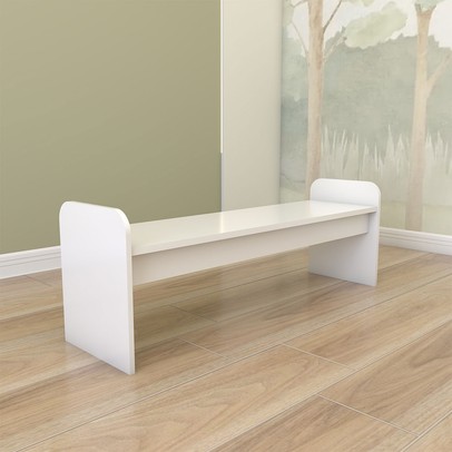 Mesa Infantil Casinha Montessoriana com Banco 100% Mdf Branco Brilho - Panorama Móveis