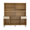 Cozinha Compacta Castilla 8 Portas 2 Gavetas 100% Mdf Amêndoa/Off White - Panorama Móveis