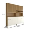 Cozinha Compacta Castilla 8 Portas 2 Gavetas 100% Mdf Amêndoa/Branco - Panorama Móveis