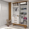 Guarda-Roupa de Bebê Encanto 4 Portas 3 Gavetas 100% Mdf Branco Brilho/Amêndoa - Panorama Móveis