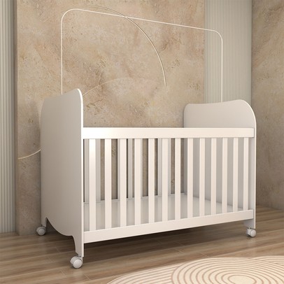 Quarto de Bebê Completo Sueño Cômoda 4 Gavetas 100% Mdf Branco Brilho - Panorama Móveis