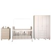 Quarto de Bebê Completo Sueño 4 Portas 7 Gavetas 100% Mdf Branco Brilho - Panorama Móveis
