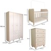 Quarto de Bebê Completo Sueño 4 Portas 7 Gavetas 100% Mdf Branco Brilho - Panorama Móveis