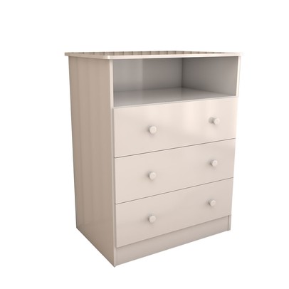 Cômoda Infantil Sueño 3 Gavetas 100% Mdf Branco Brilho - Panorama Móveis