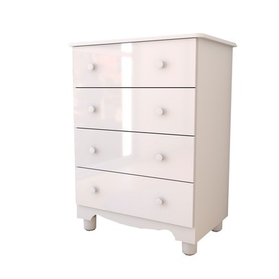 Cômoda Infantil Sueño 4 Gavetas 100% Mdf Branco Brilho - Panorama Móveis