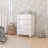 Cômoda Infantil Sueño 4 Gavetas 100% Mdf Branco Brilho - Panorama Móveis
