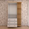 Guarda-Roupa de Bebê Sueño 2 Portas 3 Gavetas 5 Prateleiras 100% Mdf Branco/Amêndoa - Panorama Móveis