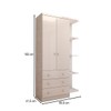 Guarda-Roupa de Bebê Sueño 2 Portas 3 Gavetas 5 Prateleiras 100% Mdf Branco - Panorama Móveis