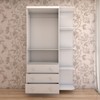 Guarda-Roupa de Bebê Sueño 2 Portas 3 Gavetas 5 Prateleiras 100% Mdf Branco - Panorama Móveis