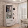 Guarda-Roupa de Bebê Sueño 2 Portas 3 Gavetas 5 Prateleiras 100% Mdf Branco - Panorama Móveis