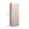 Guarda-Roupa de Bebê Sueño 2 Portas 3 Gavetas 100% Mdf Branco Brilho - Panorama Móveis