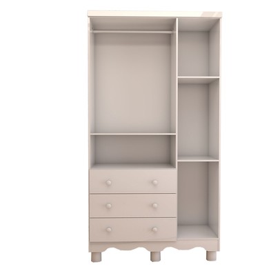 Guarda-Roupa de Bebê Sueño 3 Portas 3 Gavetas 100% Mdf Branco Brilho - Panorama Móveis
