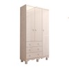 Guarda-Roupa de Bebê Sueño 3 Portas 3 Gavetas 100% Mdf Branco Brilho - Panorama Móveis