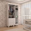Guarda-Roupa de Bebê Sueño 3 Portas 3 Gavetas 100% Mdf Branco Brilho - Panorama Móveis
