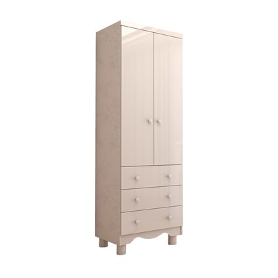 Guarda-Roupa de Bebê Sueño 2 Portas 3 Gavetas 100% Mdf Branco Brilho - Panorama Móveis