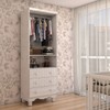 Guarda-Roupa de Bebê Sueño 2 Portas 3 Gavetas 100% Mdf Branco Brilho - Panorama Móveis