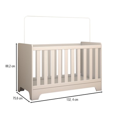 Berço Americano 3 em 1 Sueño 100% Mdf Branco Brilho - Panorama Móveis