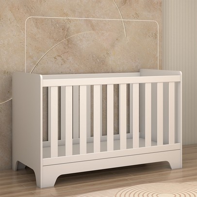 Berço Americano 3 em 1 Sueño 100% Mdf Branco Brilho - Panorama Móveis