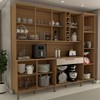 Cozinha Compacta Vanguardia 8 Portas 1 Gaveta 100% Mdf com Vidro Amêndoa/Off White - Panorama Móveis