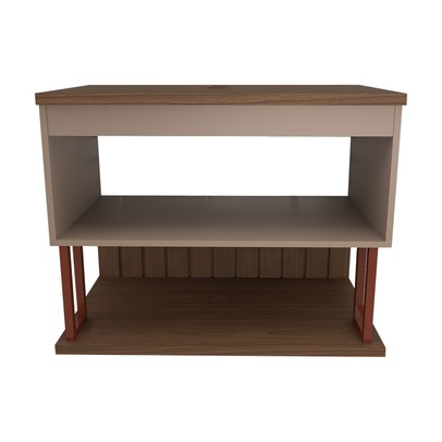 Armário de Banheiro Grandeza 80 Cm 1 Porta 100% Mdf Cappuccino/Freijó - Panorama Móveis