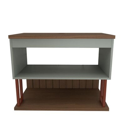 Armário de Banheiro Grandeza 60cm 1 Porta 100% Mdf Pistache/Freijó - Panorama Móveis