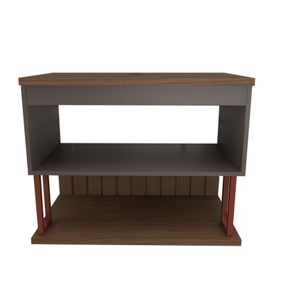 Armário de Banheiro Grandeza 60cm 1 Porta 100% Mdf Titanium/Freijó - Panorama Móveis