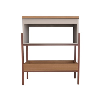 Armário de Banheiro Andaluz 80cm 1 Porta 100% Mdf Cappuccino/Freijó - Panorama Móveis