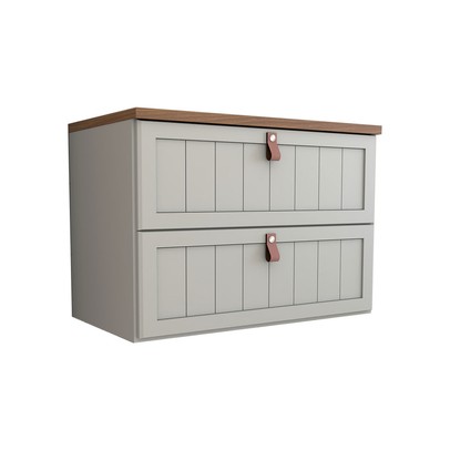 Armário de Banheiro Valencia 80 Cm 1 Porta e 1 Gaveta 100% Mdf Pistache/Freijó - Panorama Móveis