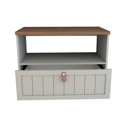 Armário de Banheiro Valencia 80 Cm 1 Porta e 1 Gaveta 100% Mdf Pistache/Freijó - Panorama Móveis