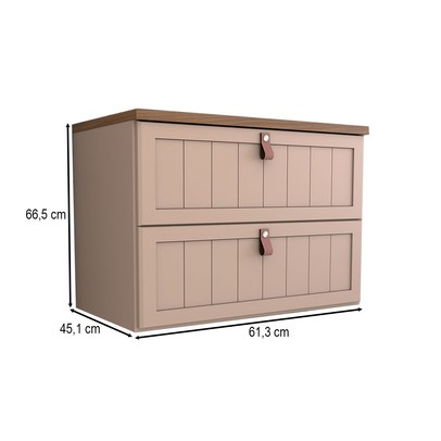 Armário de Banheiro Valencia 60 Cm 1 Porta e 1 Gaveta 100% Mdf Cappuccino/Freijó - Panorama Móveis