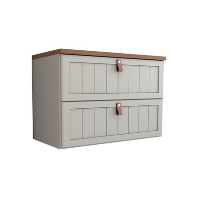 Armário de Banheiro Valencia 60 Cm 1 Porta e 1 Gaveta 100% Mdf Pistache/Freijó - Panorama Móveis