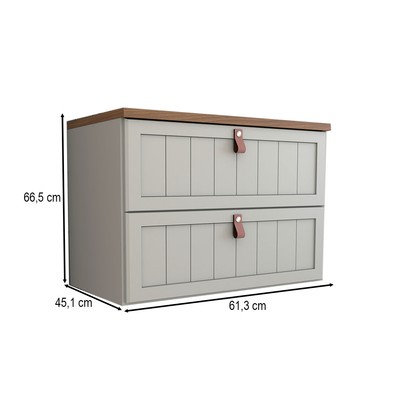 Armário de Banheiro Valencia 60 Cm 1 Porta e 1 Gaveta 100% Mdf Pistache/Freijó - Panorama Móveis