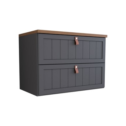 Armário de Banheiro Valencia 60 Cm 1 Porta e 1 Gaveta 100% Mdf Titanium/Freijó - Panorama Móveis