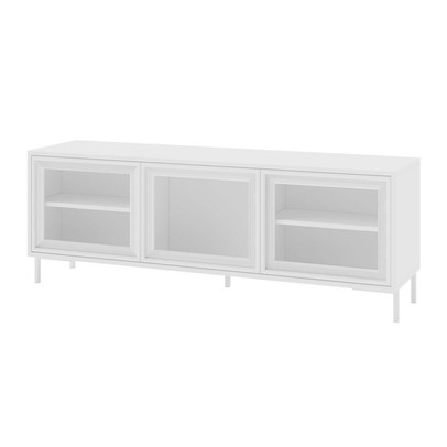 Rack para TV Até 55 Polegadas Refresh 3 Portas 2 Prateleiras com Vidro Branco - Brv