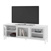 Rack para TV Até 55 Polegadas Refresh 3 Portas 2 Prateleiras com Vidro Branco - Brv