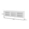 Rack para TV Até 55 Polegadas Refresh 3 Portas 2 Prateleiras com Vidro Branco - Brv