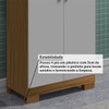 Armário Multiuso Bordo 2 Portas 100% Mdf Amêndoa/Branco - Rio Doce
