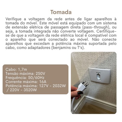 Penteadeira Glamour 1 Gaveta com Espelho e Led Branco/Carvalho - Artany Móveis