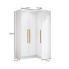 Guarda-Roupa Solteiro Modulado Odisseia Plus 3 Portas Branco - Maxel